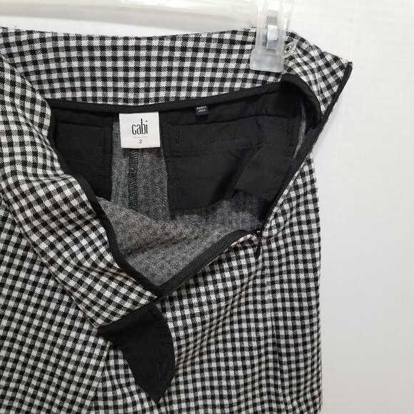 CAbi skort 2 Gingham Check Plaid Tee Time Slit Skort - Picture 9 of 16